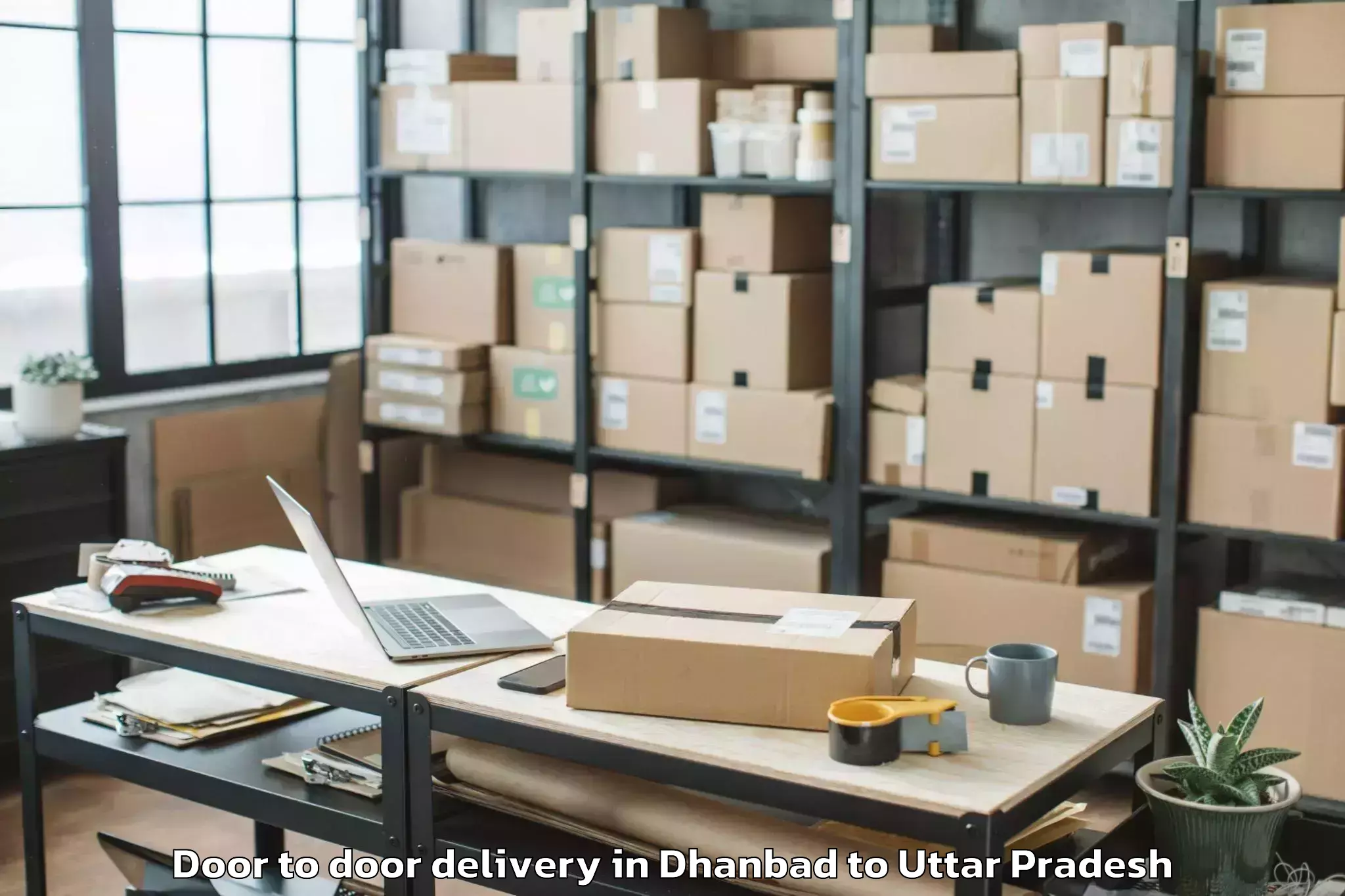 Top Dhanbad to Pilkhua Door To Door Delivery Available